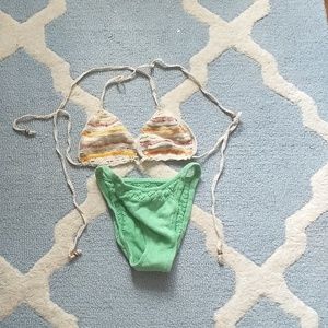 🗽 Vintage bright reversable crochet bikini